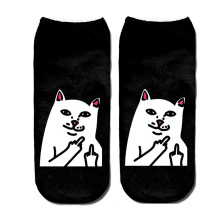 Yiwu benutzerdefinierte 360 ​​Grad nahtlos unisex farbenfrohe Socken 3d Digital Animal Cat Cartoon Tube gedruckte Socken